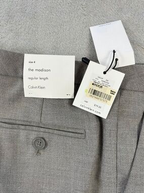 Calvin Klein Dress Pants Gray Trousers Versatile Career Wardrobe Staple sz 4
